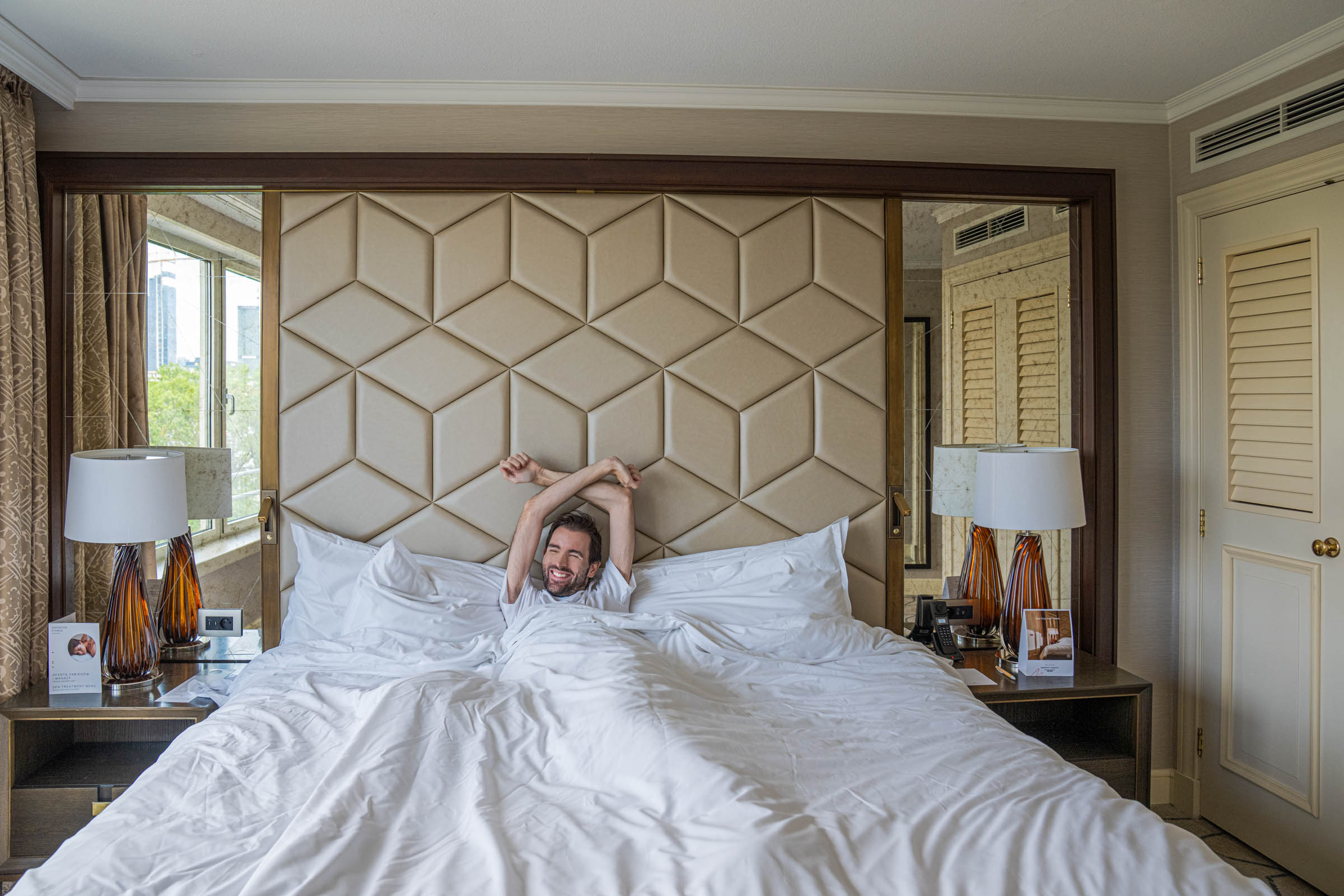 Marko Tadić waking up in the Executive Suite at Sheraton Grand Warsaw hotel, Poland, Mr.M by Marko Tadić