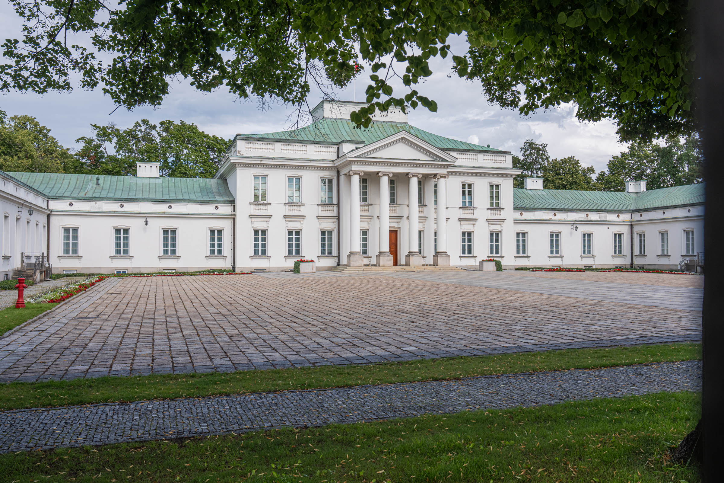 Belweder Palace in Warsaw seen from its cobbled forecourt, a historic state residence, Mr.M by Marko Tadić