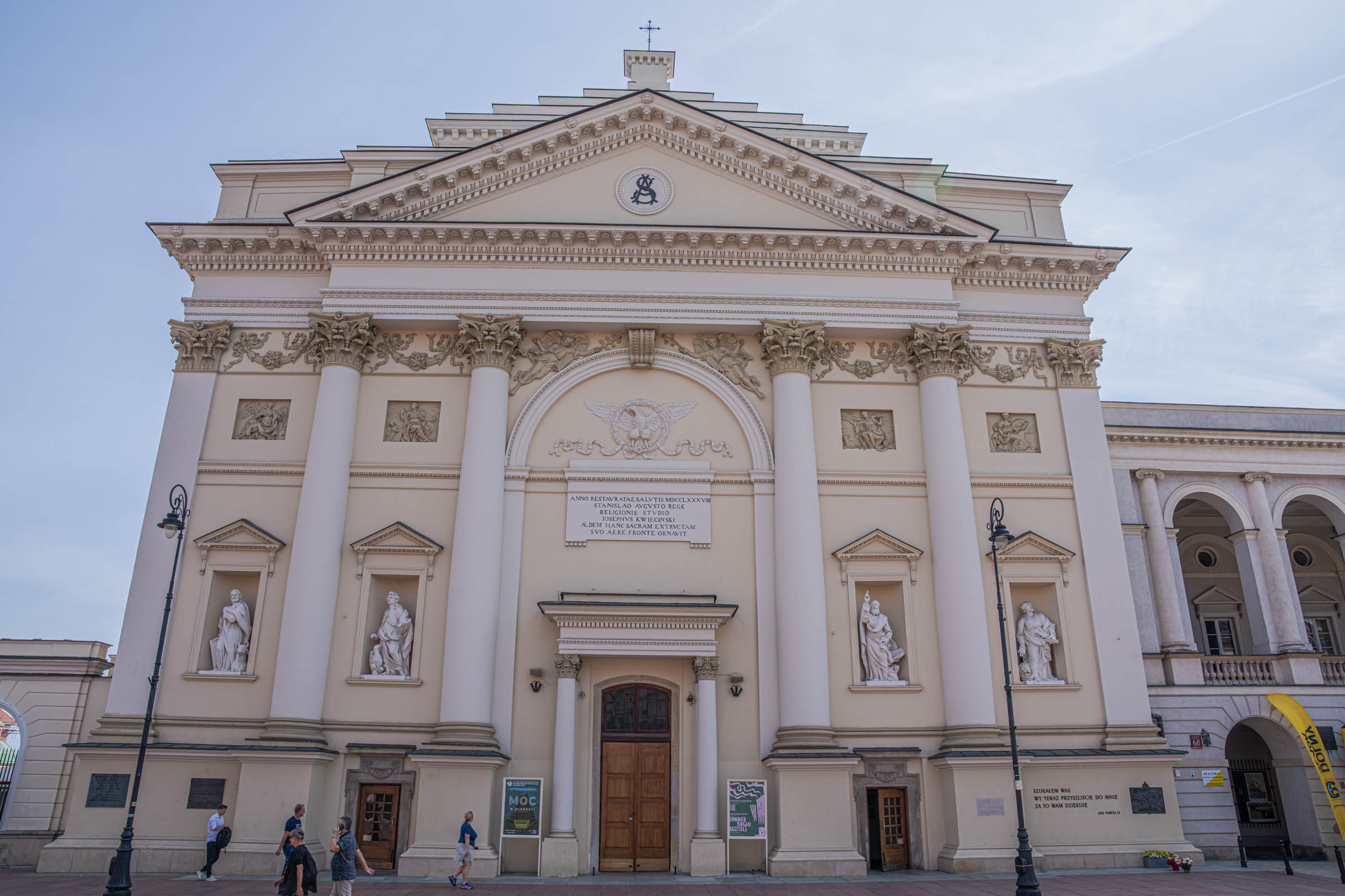 Neoclassical facade of St Anne's Church on Krakowskie Przedmieście in Warsaw, Mr.M by Marko Tadić